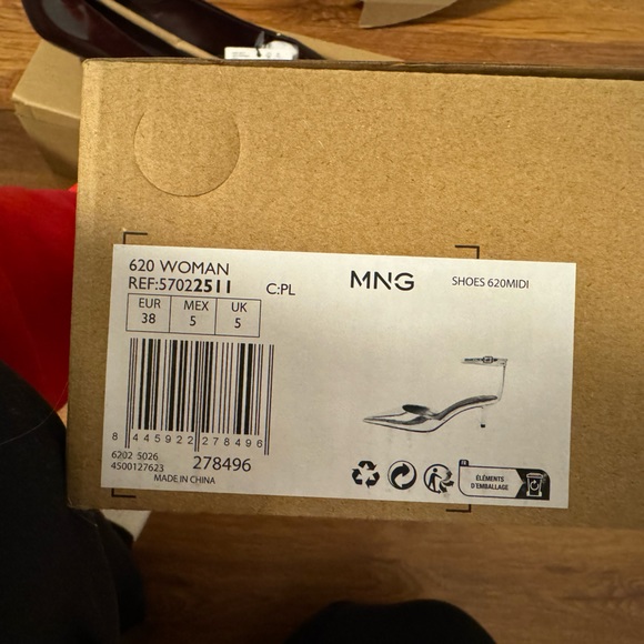 NWT MANGO metallic heels - Picture 4 of 5